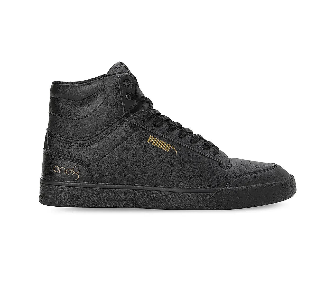 Buy Puma Unisex-Adult Shuffle one8 Black White Team Gold Sneaker - 4 UK  (38100702) at Amazon.in