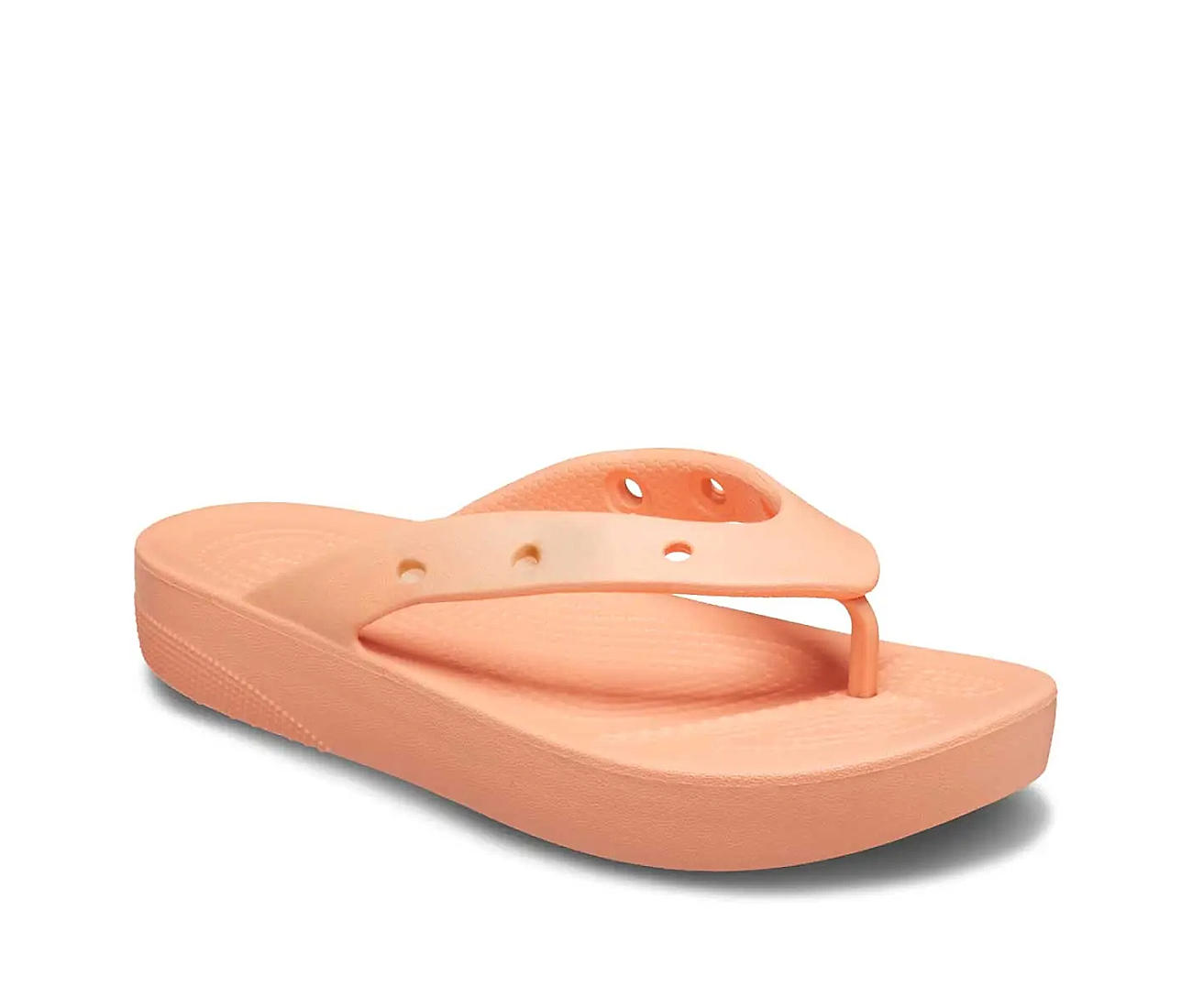 CROCS PEACH WOMEN CLASSIC PLATFORM FLIP FLOPS