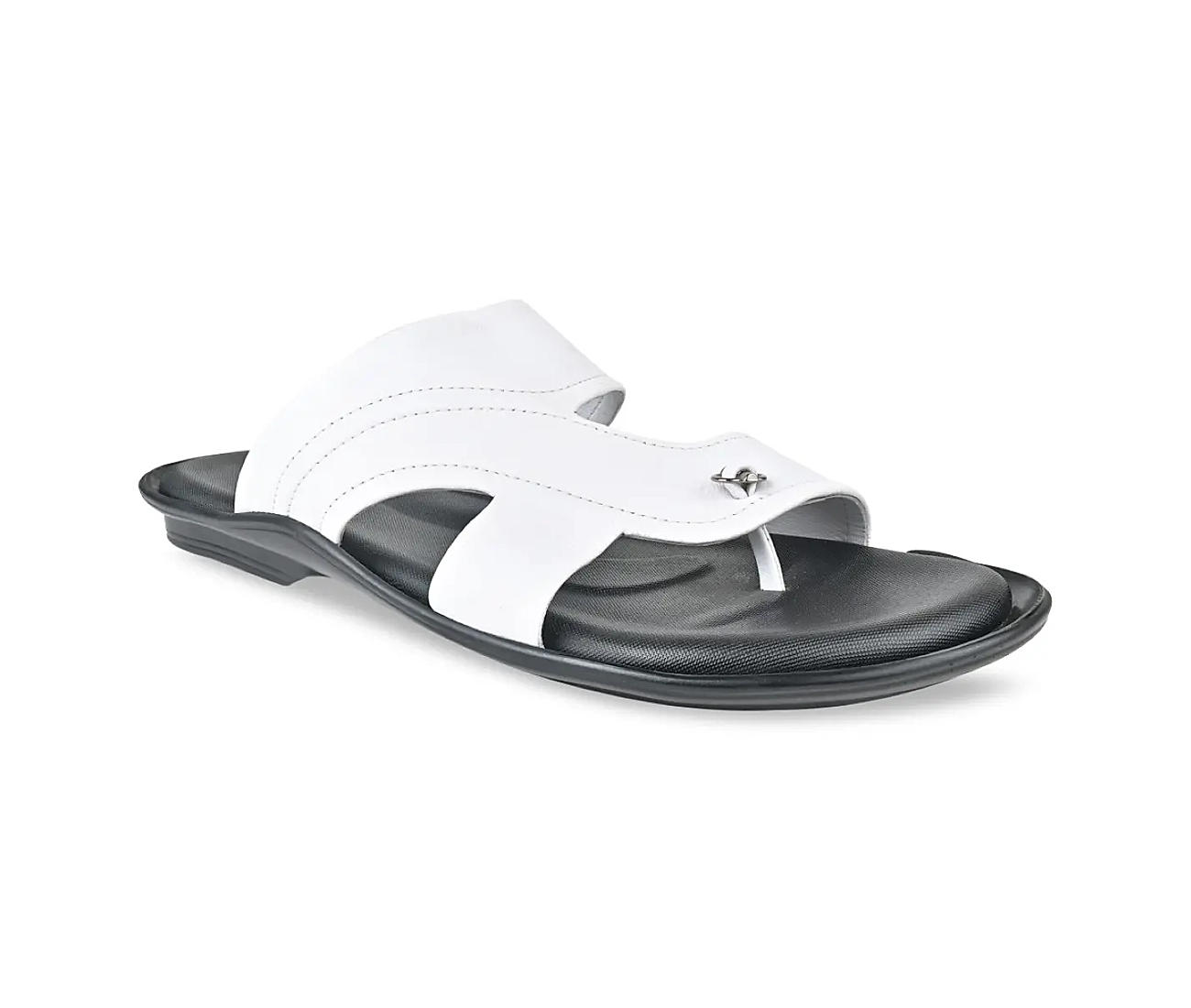 Regal White Men Leather Sandals