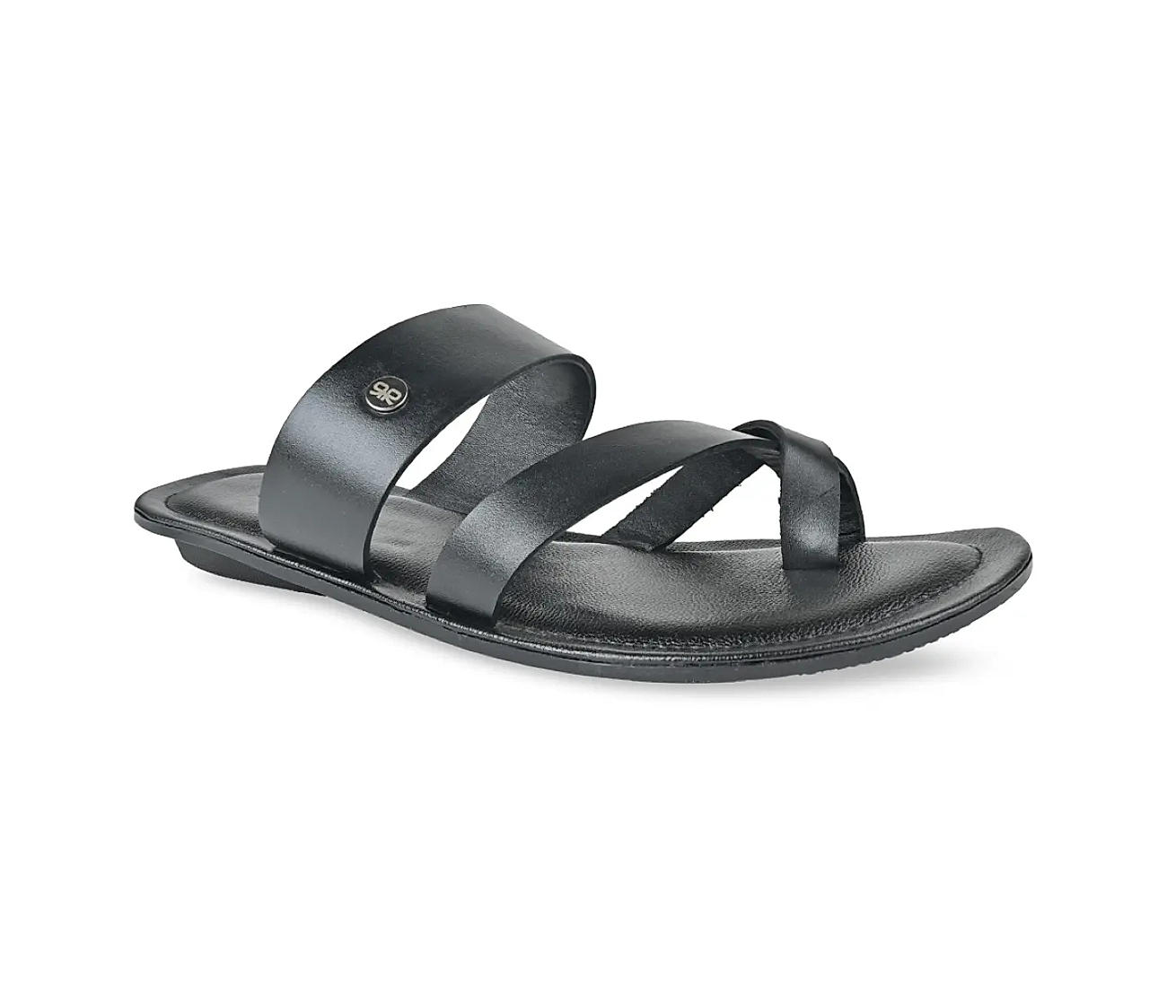 SeeandWear Men Leather Black Sandal