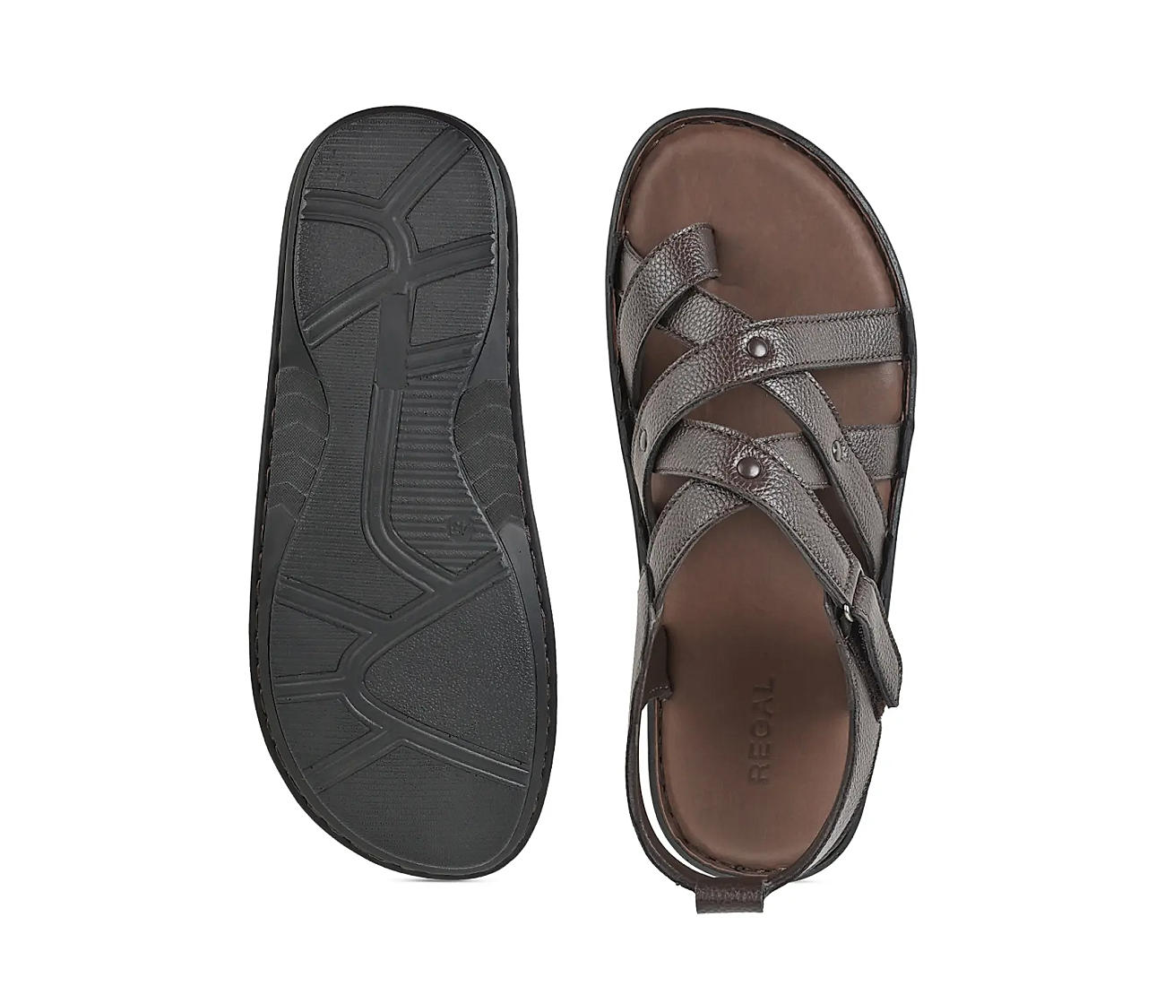 Buy Regal Brown Men Strappy Leather Sandals Online at Regal Shoes | 8632304