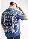 Federal Blue Abstract Oversized Graphic