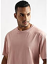 Pastel Rose Solid Oversized T-Shirt