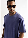 Twilight Purple Solid Oversized T-Shirt