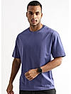 Twilight Purple Solid Oversized T-Shirt