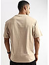 Irish Cream Solid Oversized T-Shirt