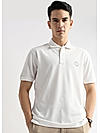 Star White Solid Polo T-Shirt