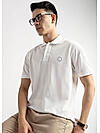 Star White Solid Polo T-Shirt