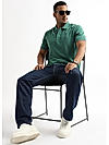 Fir Green Solid Polo T-Shirt