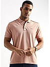 Dusty Pink Solid Polo T-Shirt