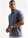 Moonlight Blue Solid Polo T-Shirt