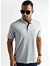 High Rise Gray Solid Polo T-Shirt