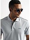 High Rise Gray Solid Polo T-Shirt