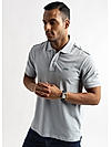 High Rise Gray Solid Polo T-Shirt