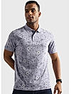 Aleutian Lavender Floral Printed Polo