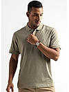 Elm Green Diamond Knit Jacquard Polo