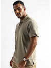 Elm Green Diamond Knit Jacquard Polo