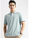 Ether Blue Arrowhead Knit Jacquard Polo