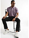 Rhapsody Lavender Arrowhead Knit Jacquard Polo