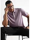 Rhapsody Lavender Arrowhead Knit Jacquard Polo