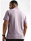 Rhapsody Lavender Arrowhead Knit Jacquard Polo