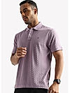 Rhapsody Lavender Arrowhead Knit Jacquard Polo