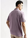 Rhapsody Lavender Zigzag Diamond Knit Jacquard Polo