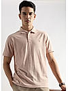 Morganite Stem Pattern Knit Jacquard Polo