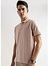 Morganite Stem Pattern Knit Jacquard Polo