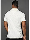 Egret White Stem Pattern Knit Jacquard Polo