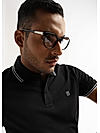 Moonless Black Solid Polo T-Shirt