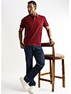 Merlot Red Solid Polo T-Shirt