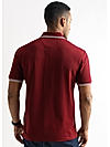 Merlot Red Solid Polo T-Shirt