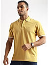 Ochre Yellow Solid Polo T-Shirt