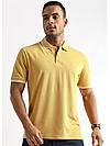 Ochre Yellow Solid Polo T-Shirt