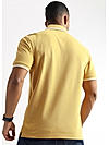 Ochre Yellow Solid Polo T-Shirt