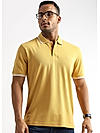 Ochre Yellow Solid Polo T-Shirt