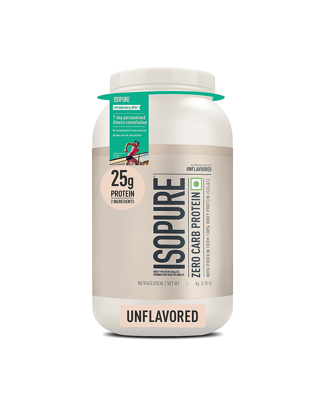 Isopure Zero Carb Protein– 2.20 lbs, 1 kg (Unflavoured)