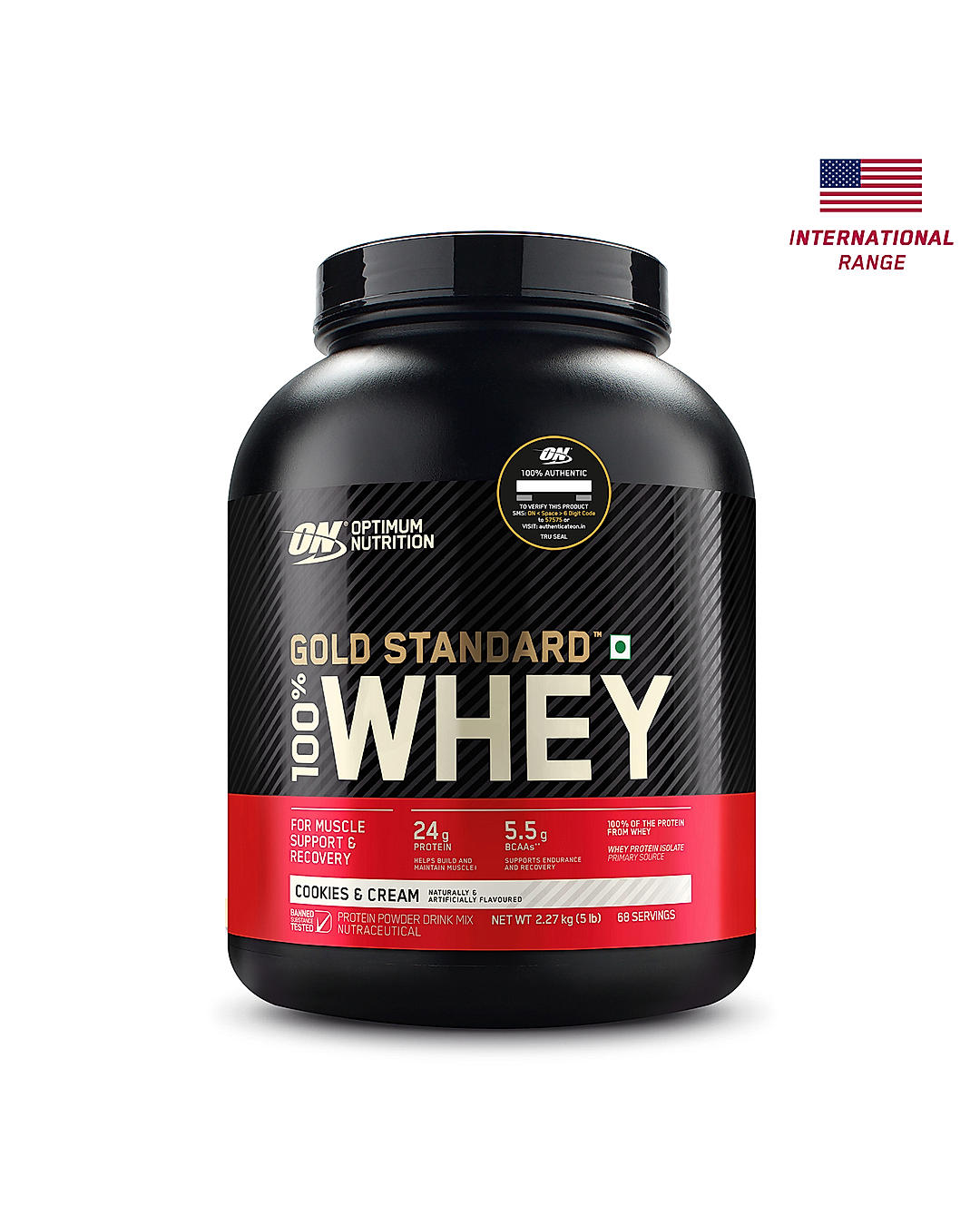 Gold Standard 100% Whey Protein Powder | Cookies & Cream | 5 lbs