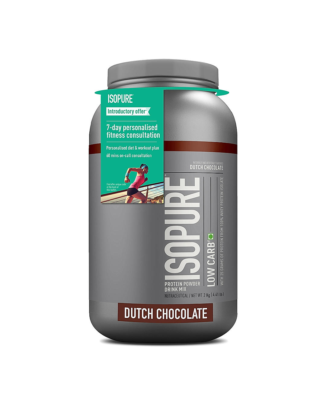 Isopure Low Carb Whey Protein Isolate Powder | Dutch Chocolate | 2 Kg