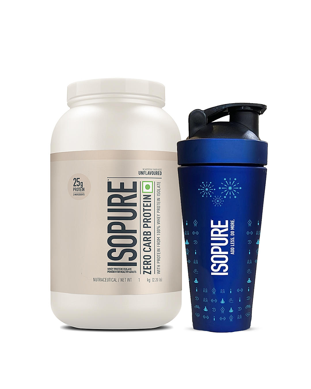 For the Purist - Isopure Unflavored +  Free Isopure Festive Shaker