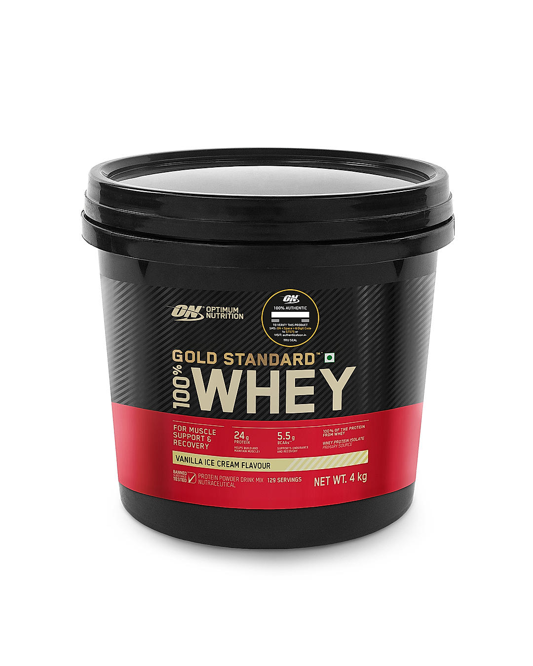 Gold Standard 100% Whey Protein Powder | Vanilla Ice Cream | 4 kg