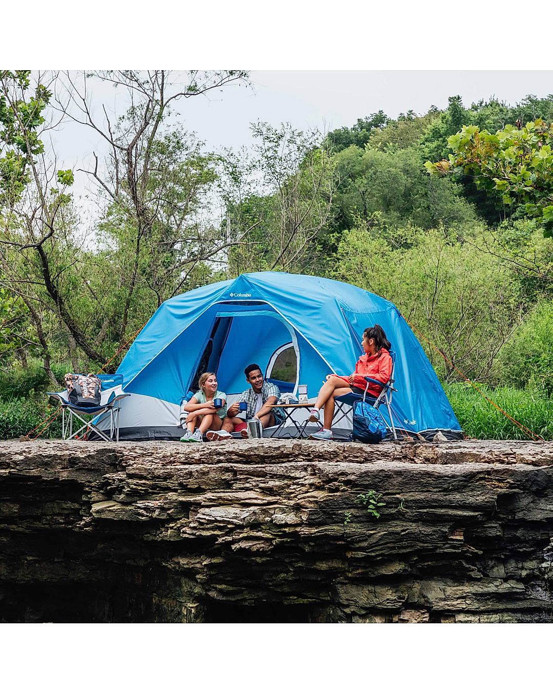 Buy Columbia Unisex Blue 6P FRP Dome Tent Online at Adventuras 520622