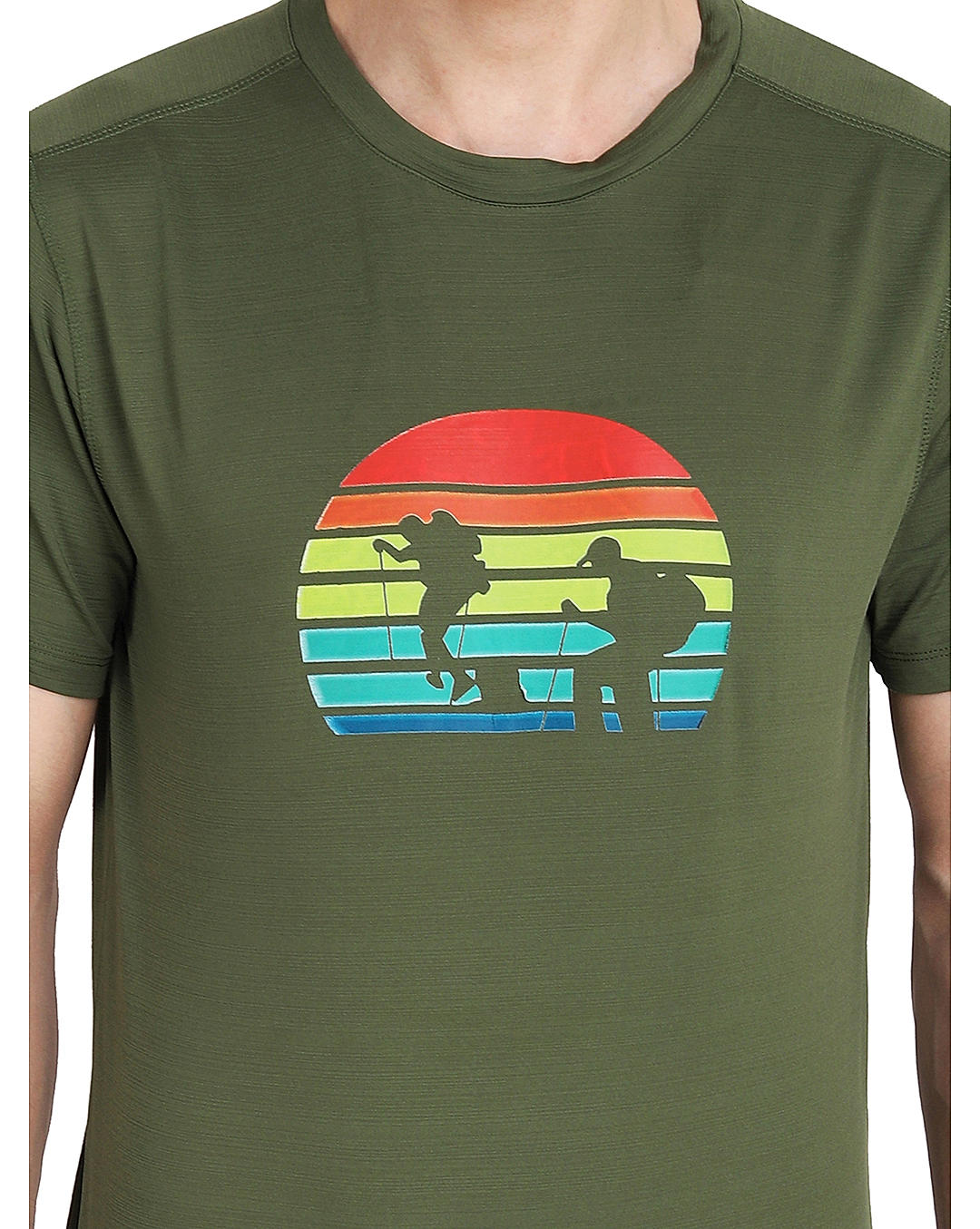 Adventuras Men Green LE PASS PRINTED TEE