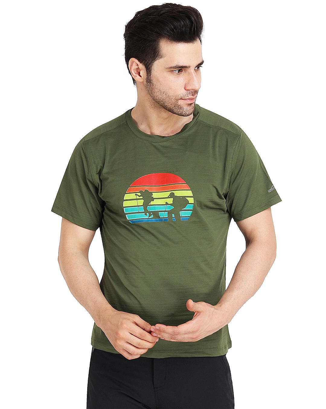 Adventuras Men Green LE PASS PRINTED TEE