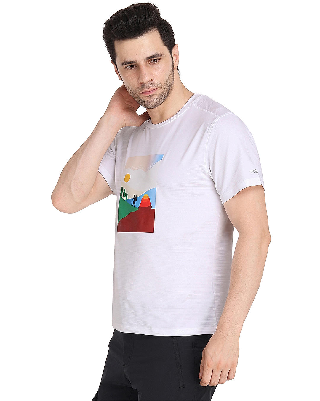 Adventuras Men White LE PASS PRINTED TEE