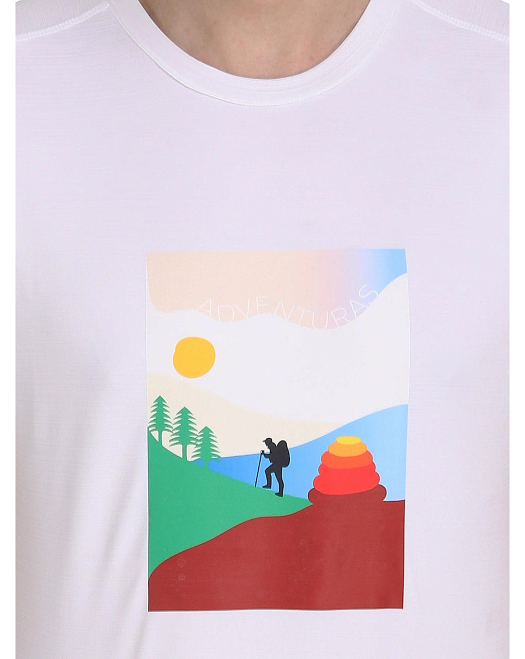 Adventuras Men White LE PASS PRINTED TEE