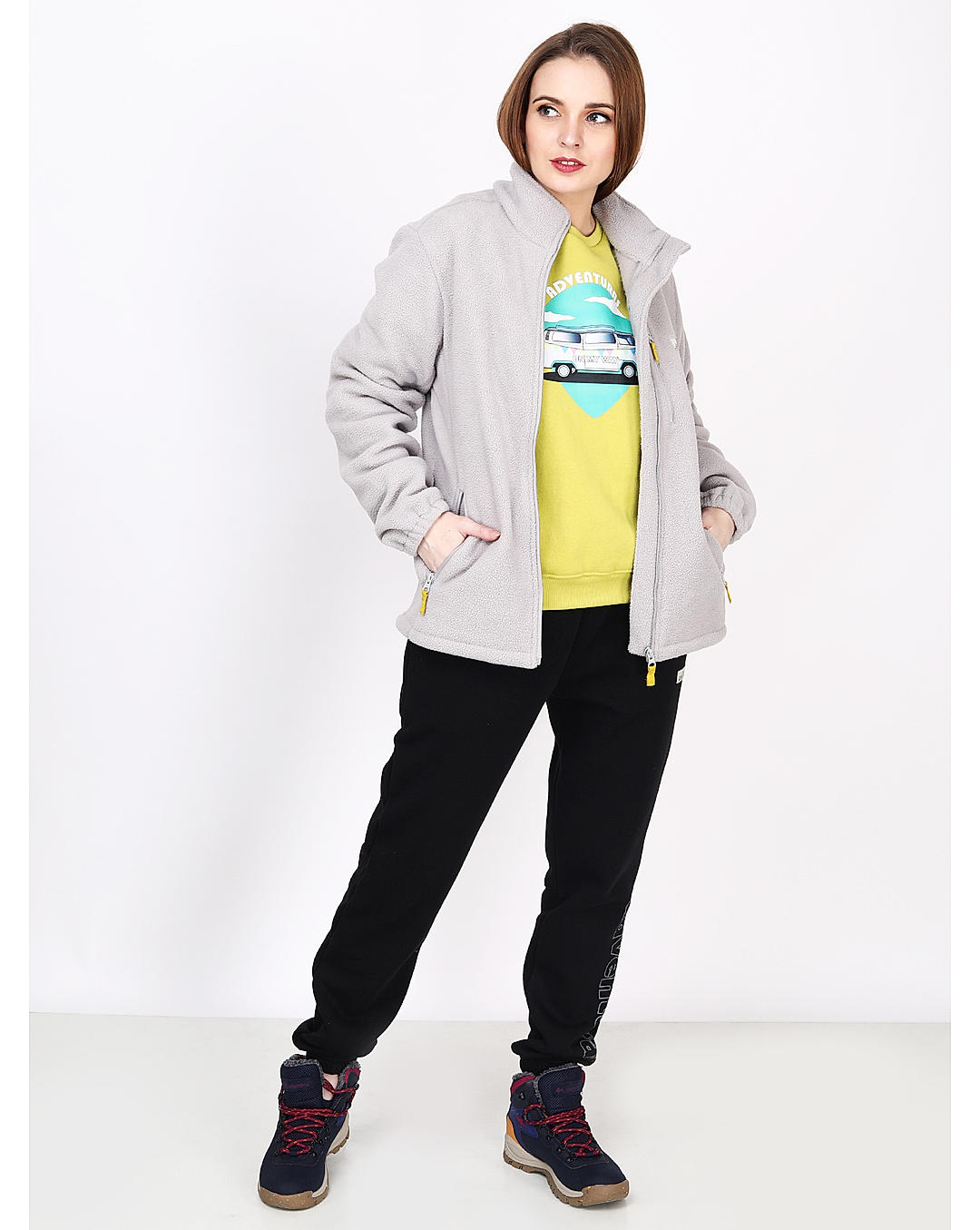 Adventuras Women GREY MASSIF FLEECE JACKET
