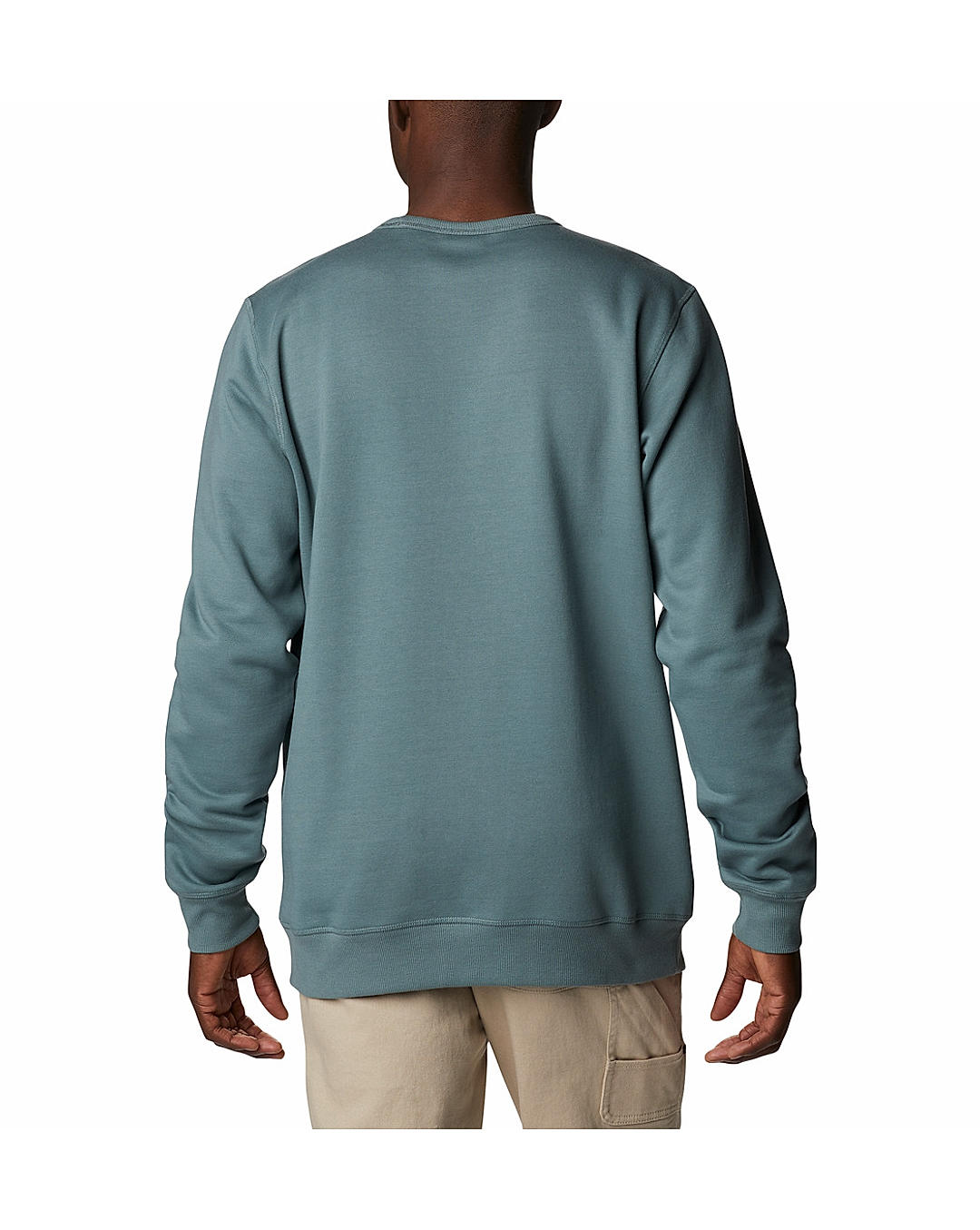 Columbia Mens Green UPF 50 M Columbia Logo Fleece Crew Pullover