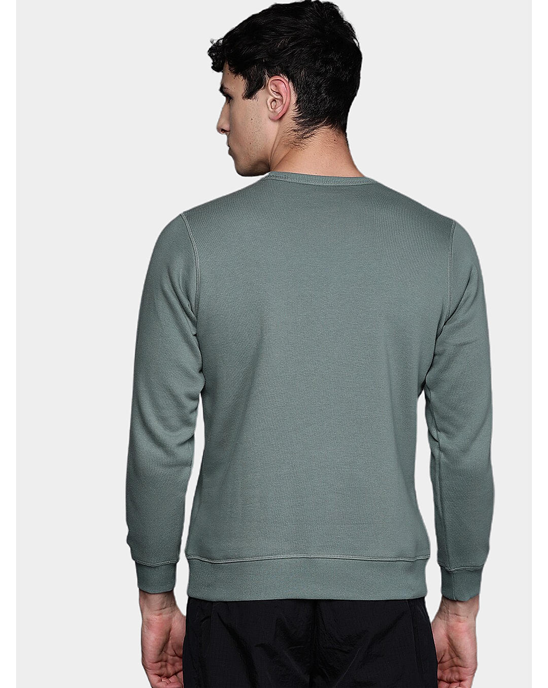Columbia Mens Green UPF 50 M Columbia Logo Fleece Crew Pullover